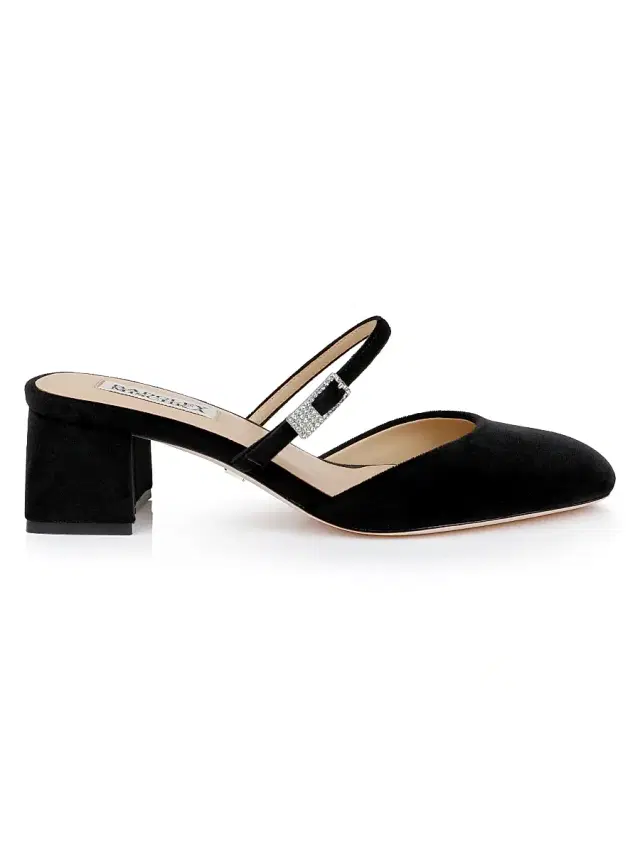 Badgley Mischka Women's Valarie 50MM Velvet Pumps - Black Velvet