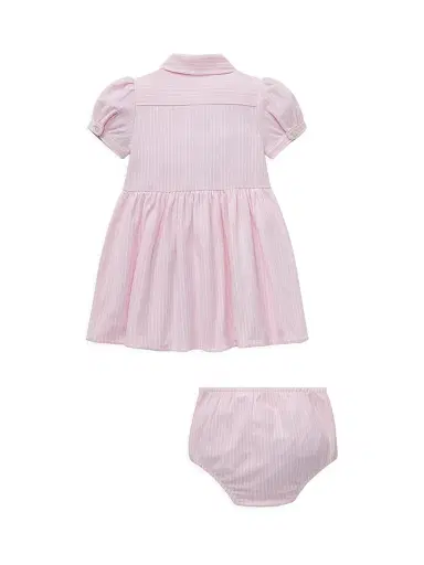 Polo Ralph Lauren Baby Girl's 2-Piece Oxford Shirtdress & Bloomers Set - Pink - Size 9 Months | Thumbnail 2