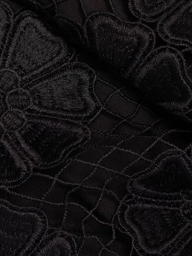 Milly Women's Yasmin Lace Minidress - Black | Thumbnail 7