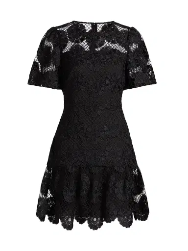 Milly Women's Yasmin Lace Minidress - Black | Thumbnail 1