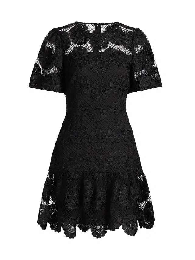 Milly Women's Yasmin Lace Minidress - Black