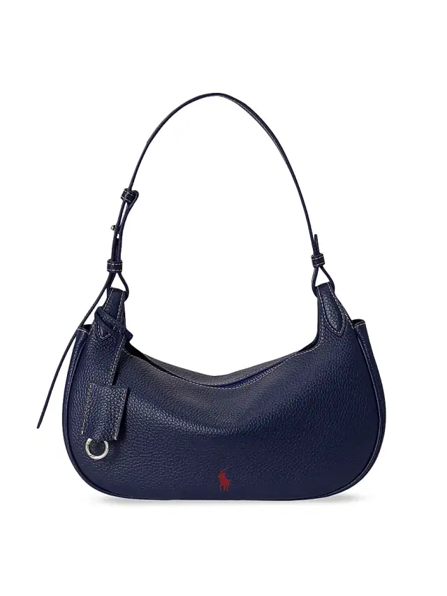 Polo Ralph Lauren Women's Shiny Drum Leather Shoulder Bag - Ink
