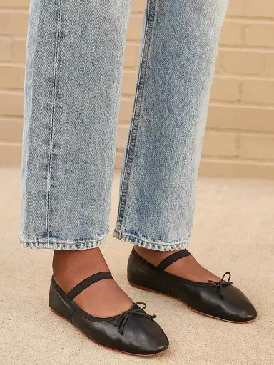 Loeffler Randall Women's Leonie Leather Ballet Flats - Black - Size 12 | Thumbnail 3