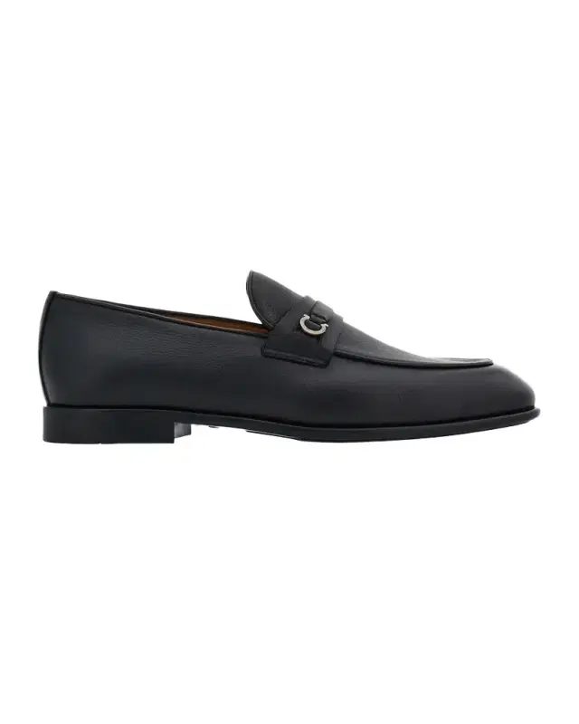 Men 's Desio Gancio Ornament Grained Leather Penny Loafers