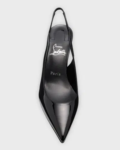 Christian Louboutin 70mm Hot Chick Patent Slingback Pumps | Thumbnail 5
