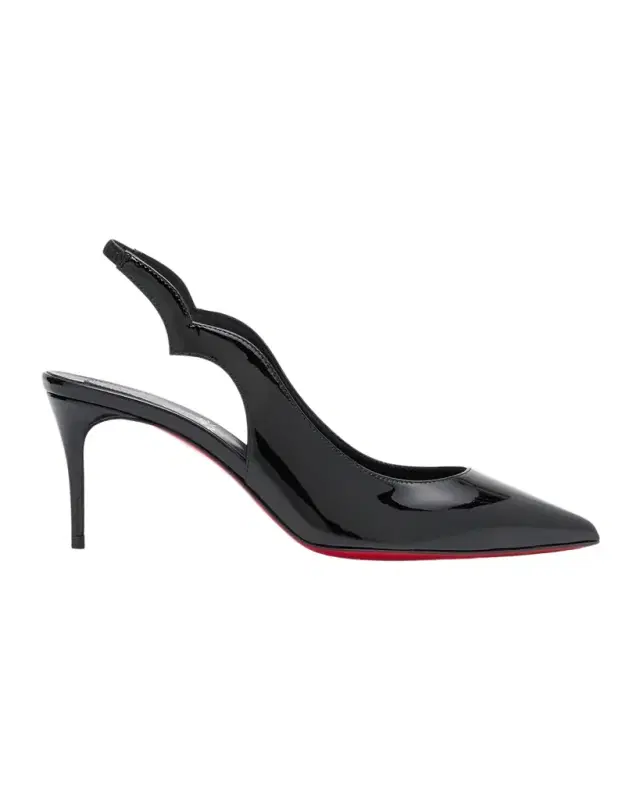 Christian Louboutin 70mm Hot Chick Patent Slingback Pumps