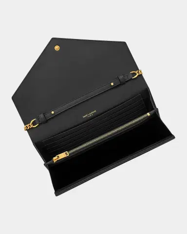 Saint Laurent Cassandre YSL Monogram Large Wallet on Chain in Smooth Leather | Thumbnail 2