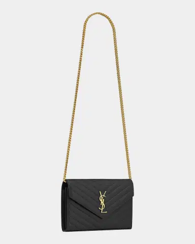 Saint Laurent Cassandre YSL Monogram Large Wallet on Chain in Smooth Leather | Thumbnail 5