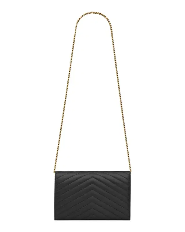 Cassandre YSL Monogram Large Wallet on Chain in Smooth Leather