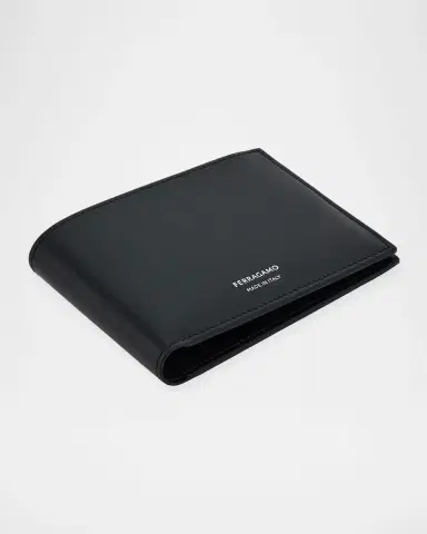 FERRAGAMO Men's Classic Leather Bifold Wallet | Thumbnail 2