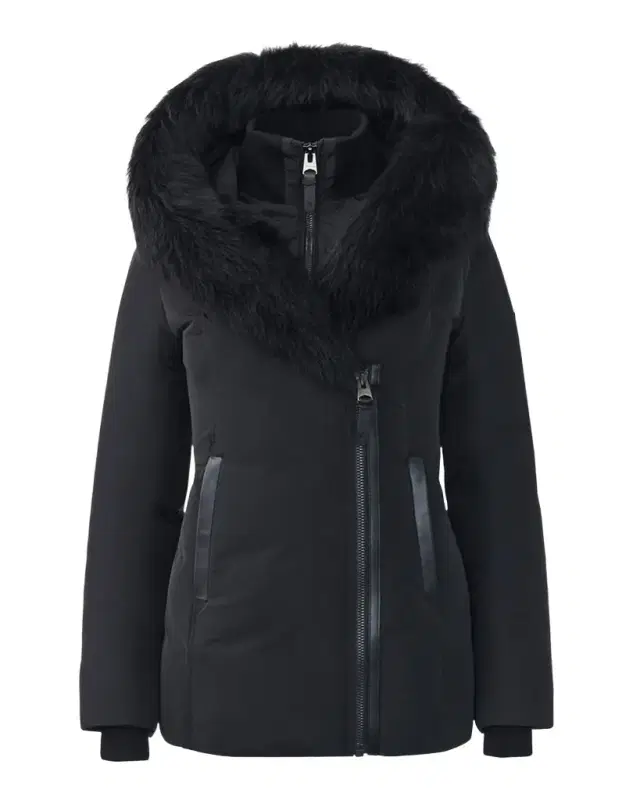 Mackage Adali Hooded Down Jacket with Shearling Collar