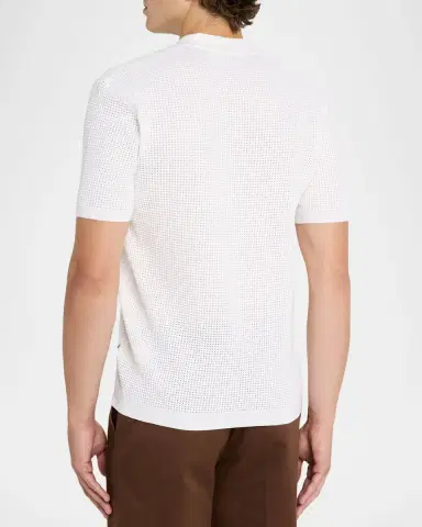 Orlebar Brown Men's Roddy Mesh Stitch Polo Shirt | Thumbnail 3 Orlebar Brown Men's Roddy Mesh Stitch Polo Shirt | Thumbnail 3