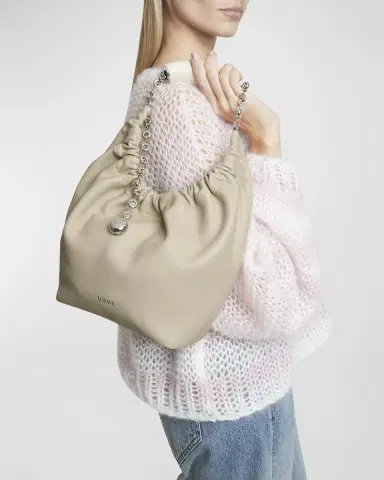 Loewe Squeeze Small Shoulder Bag in Napa Leather | Thumbnail 3