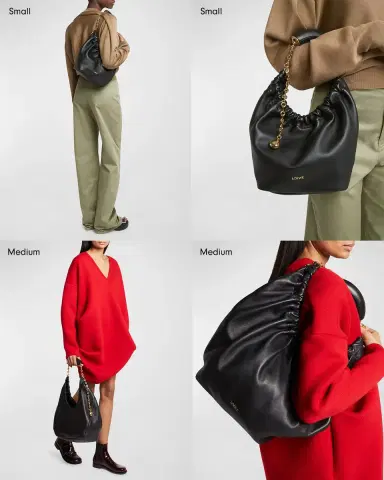Loewe Squeeze Small Shoulder Bag in Napa Leather | Thumbnail 7