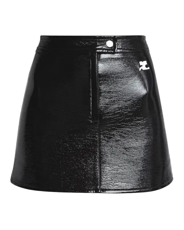 Courreges Reedition Vinyl Mini Skirt