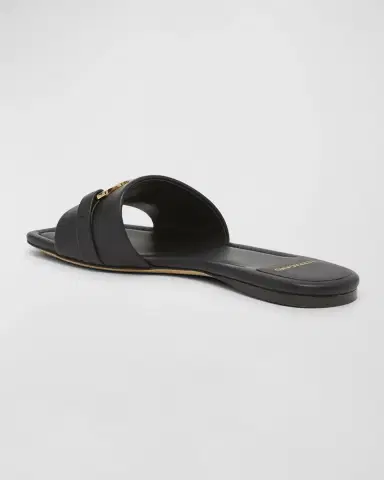 Ferragamo Leah Gancini Bit Leather Slide Sandals | Thumbnail 3 Ferragamo Leah Gancini Bit Leather Slide Sandals | Thumbnail 3