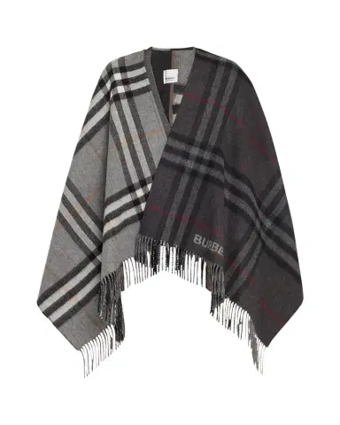Burberry Giant Check Logo Cashmere-Blend Cape | Thumbnail 1
