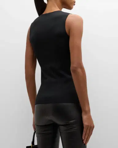 Joseph Scoop-Neck Stretch Silk Tank | Thumbnail 3