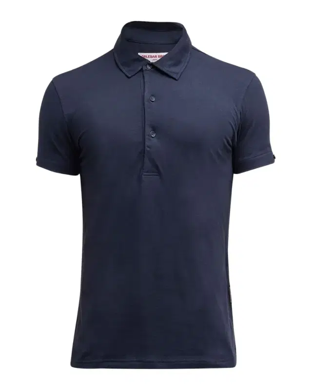 Men 's Sebastian Cotton-Silk Polo Shirt