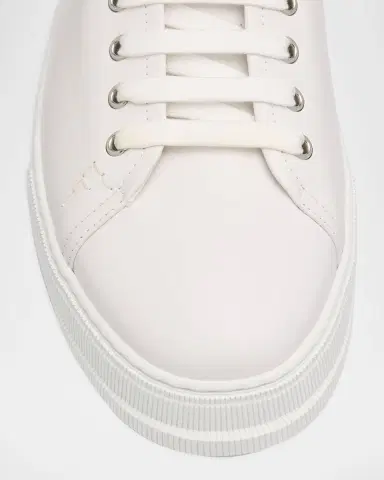 Ferragamo Men's Clayton Mixed Leather Low-Top Sneakers | Thumbnail 6 Ferragamo Men's Clayton Mixed Leather Low-Top Sneakers | Thumbnail 6