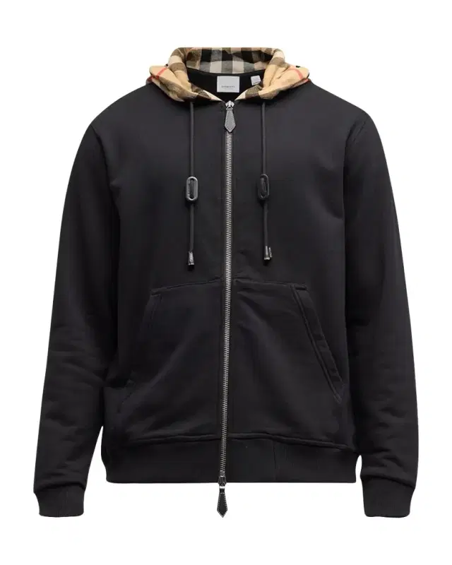 Burberry Men 's Samuel Full-Zip Check Hoodie
