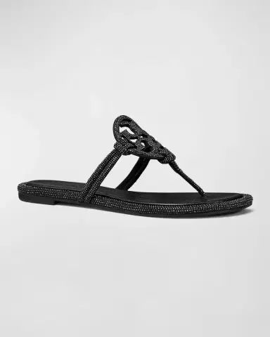Tory Burch Miller Pave Leather Logo Sandals | Thumbnail 2