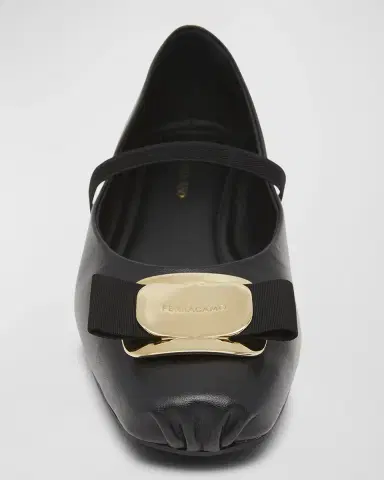 Ferragamo Zina Leather Bow Mary Jane Ballerina Flats | Thumbnail 6 Ferragamo Zina Leather Bow Mary Jane Ballerina Flats | Thumbnail 6