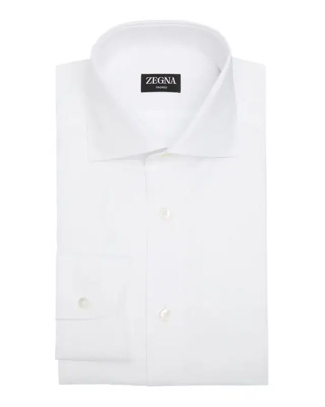 Men 's Micro-Textured Cotton Dress Shirt