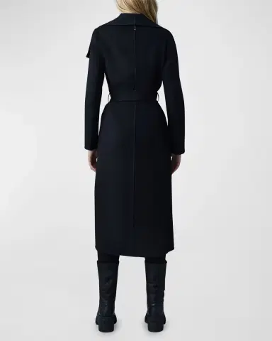 Mackage Mai Wool Belted Wrap Coat | Thumbnail 4 Mackage Mai Wool Belted Wrap Coat | Thumbnail 4
