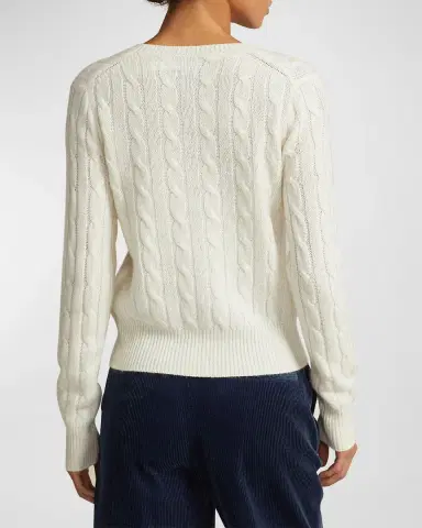 Polo Ralph Lauren Cable-Knit Cashmere Crewneck Cardigan | Thumbnail 5 Polo Ralph Lauren Cable-Knit Cashmere Crewneck Cardigan | Thumbnail 5