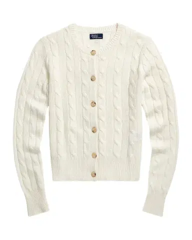 Polo Ralph Lauren Cable-Knit Cashmere Crewneck Cardigan | Thumbnail 1 Polo Ralph Lauren Cable-Knit Cashmere Crewneck Cardigan | Thumbnail 1