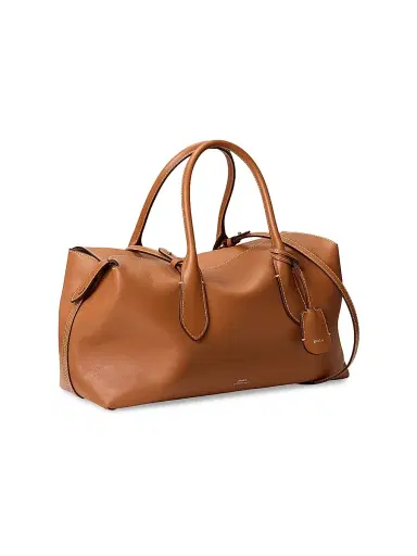 Polo Ralph Lauren Women's Leather Satchel - Cognac | Thumbnail 4