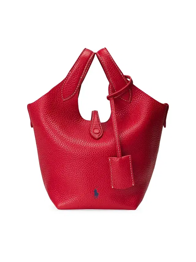 Polo Ralph Lauren Women's Play Leather Top Handle Bag - Cherry