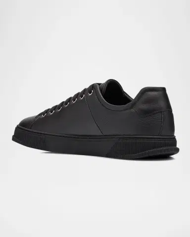 Ferragamo Men's Clayton Mixed Leather Low-Top Sneakers | Thumbnail 4