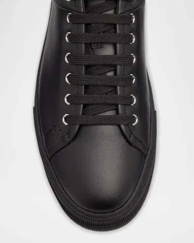 Ferragamo Men's Clayton Mixed Leather Low-Top Sneakers | Thumbnail 6
