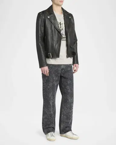 Golden Goose Men's Super-Star Leather Low-Top Sneakers | Thumbnail 3 Golden Goose Men's Super-Star Leather Low-Top Sneakers | Thumbnail 3