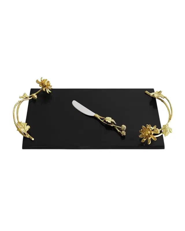 Michael Aram Dahlia Cheeseboard with Knife