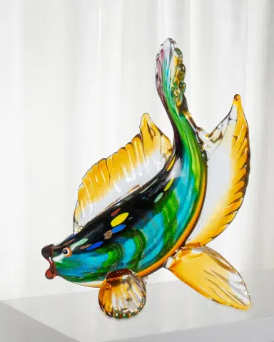 Dale Tiffany Bavaro Fish Art Glass Figurine | Thumbnail 1
