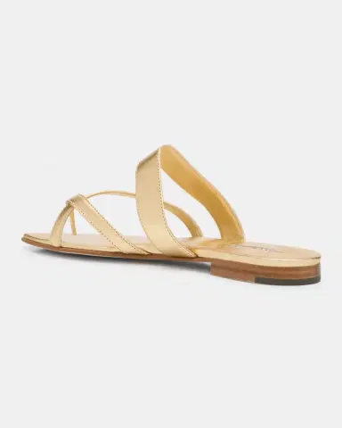 Manolo Blahnik Susa Metallic Crisscross Flat Sandals | Thumbnail 4 Manolo Blahnik Susa Metallic Crisscross Flat Sandals | Thumbnail 4