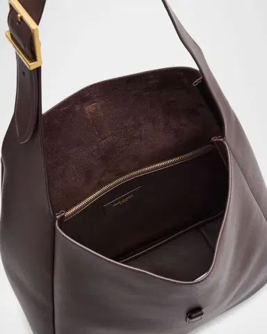 Saint Laurent Le 5 A 7 Large Shoulder Bucket Bag in Smooth Leather | Thumbnail 3
