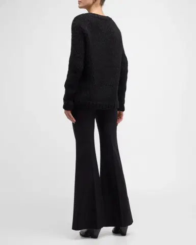 Gabriela Hearst Lawrence Knit Sweater in Black Welfat Cashmere | Thumbnail 6