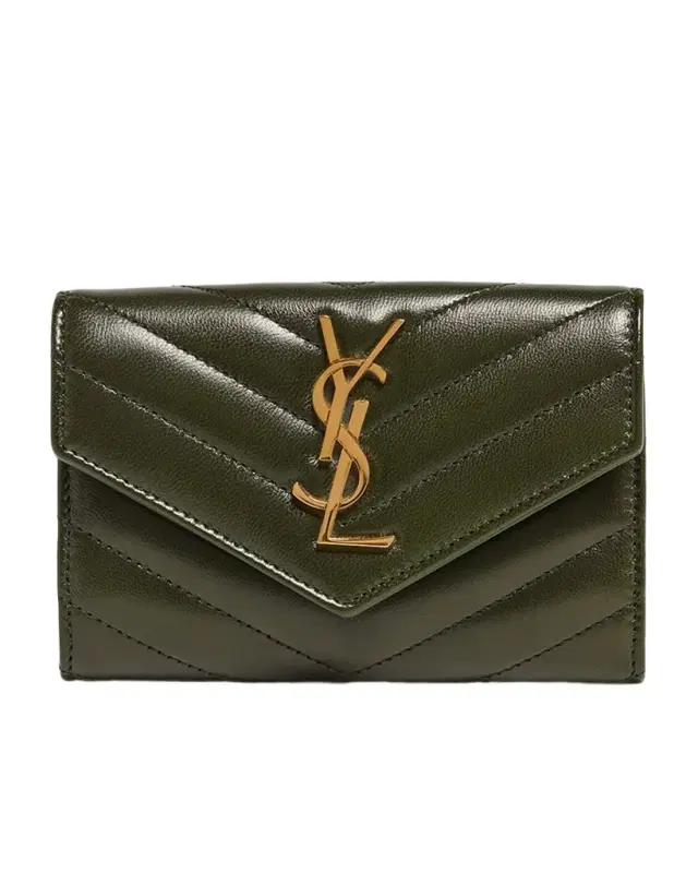 Saint Laurent YSL Monogram Small Flap Wallet in Smooth Leather