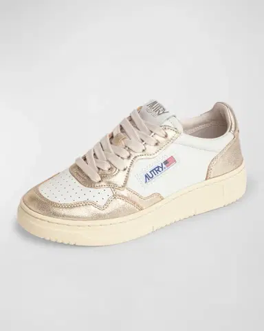 Autry Medalist Low-Top Bicolor Leather Sneakers | Thumbnail 4 Autry Medalist Low-Top Bicolor Leather Sneakers | Thumbnail 4