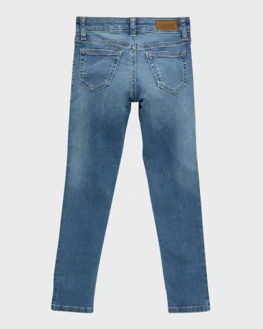 Polo Ralph Lauren Girl's Aubrie Light Wash Jeggings, Size 7-14 | Thumbnail 2