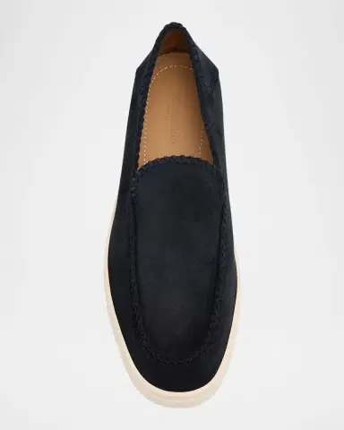Giorgio Armani Men's Suede Sneaker-Sole Loafers | Thumbnail 5
