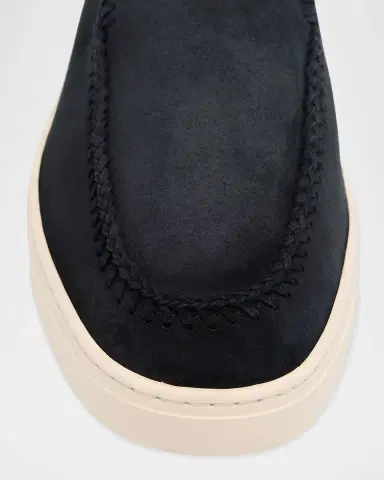 Giorgio Armani Men's Suede Sneaker-Sole Loafers | Thumbnail 6