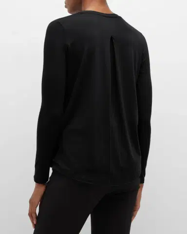 MAJESTIC FILATURES Soft Touch Pleated Crewneck Pullover | Thumbnail 3 MAJESTIC FILATURES Soft Touch Pleated Crewneck Pullover | Thumbnail 3