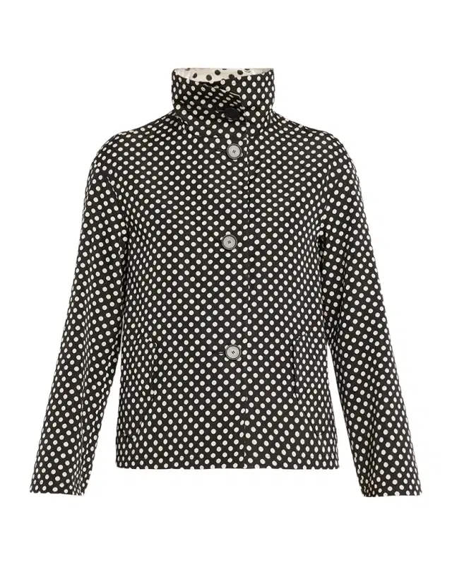 Akris punto Polka-Dot Single-Breasted Jacket