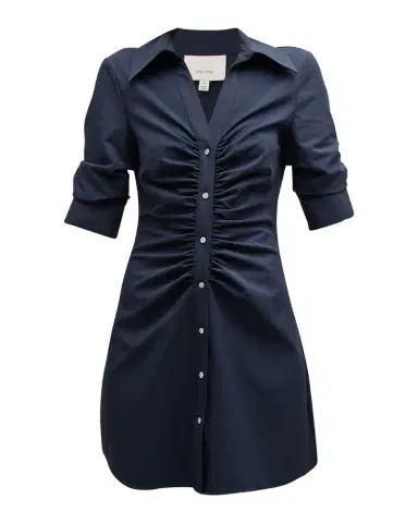 Cinq à Sept Elina Ruched Button-Front Mini Dress | Thumbnail 1