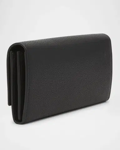 Ferragamo Gancino Flap Leather Wallet on Chain | Thumbnail 6